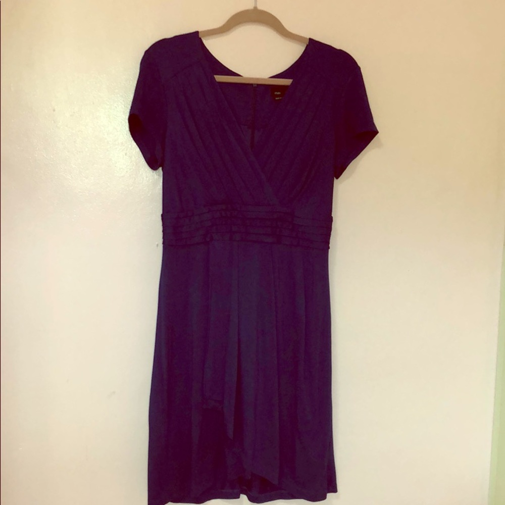 Max & Cleo Admiral Blue Faux Wrap Dress